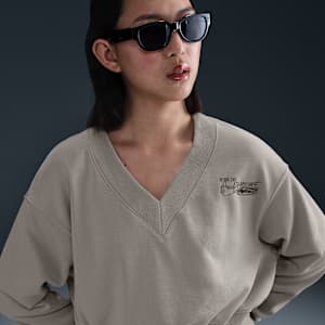 Nike baseball グレー Vネック ジャケット NIKE公式】ナイキ スポーツウェア フェニックス フリース ウィメンズ